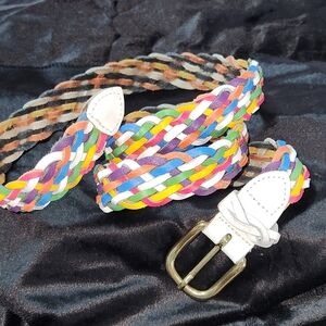 Capezio Genuine Leather Colorful Braided Women's Belt